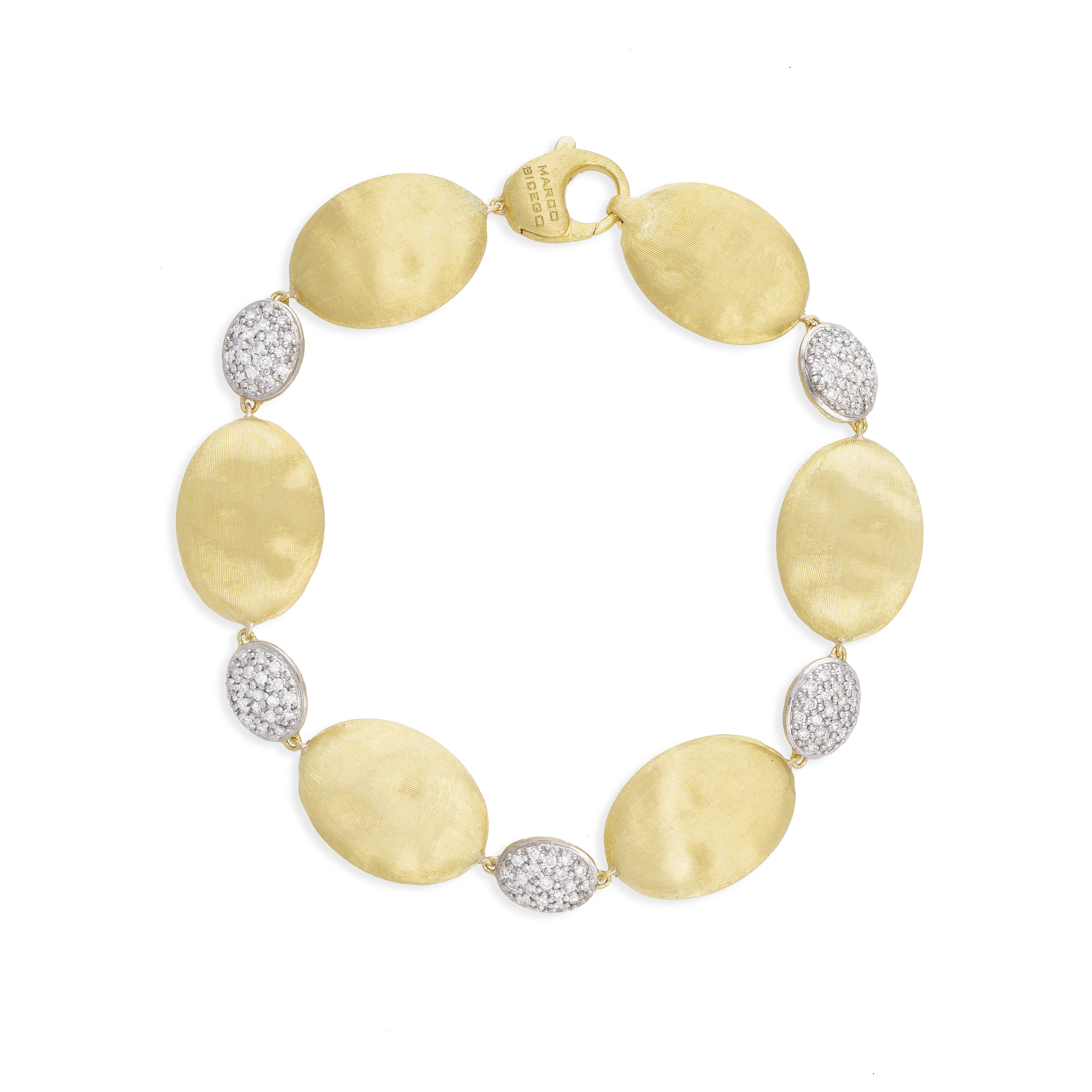 Marco Bicego 18K Yellow and White Gold Siviglia Grande Diamond Bracelet